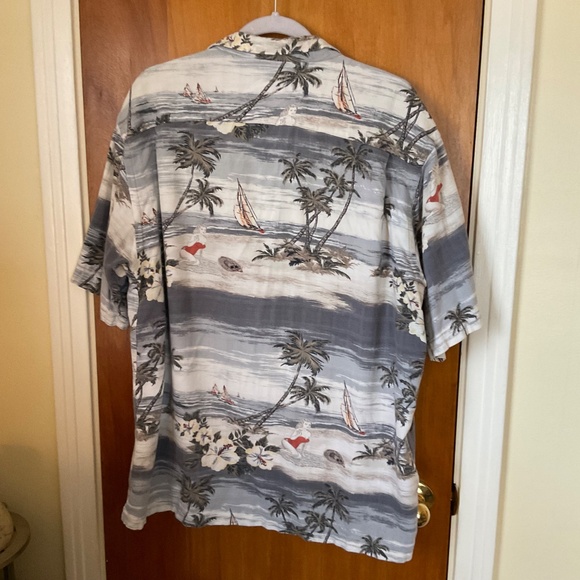 Men's Palm Island Clothing Co Short Sleeved Hawaiian Button Down Shirt Sz L - Picture 3 of 13